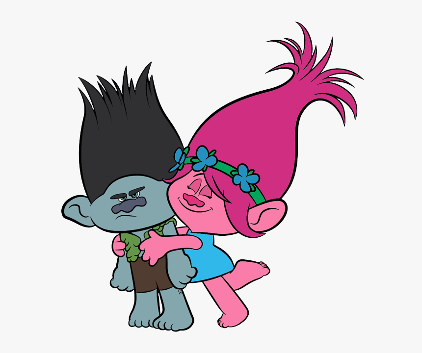 Trolls Png Branch Poppy - Branch And Poppy Coloring Pages, Transparent Png, Free Download