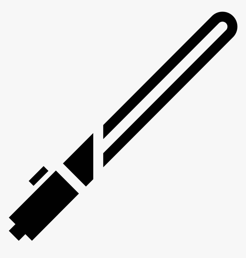 Lightsaber Filled Icon - Lightsaber Pic Black And White, HD Png Download, Free Download