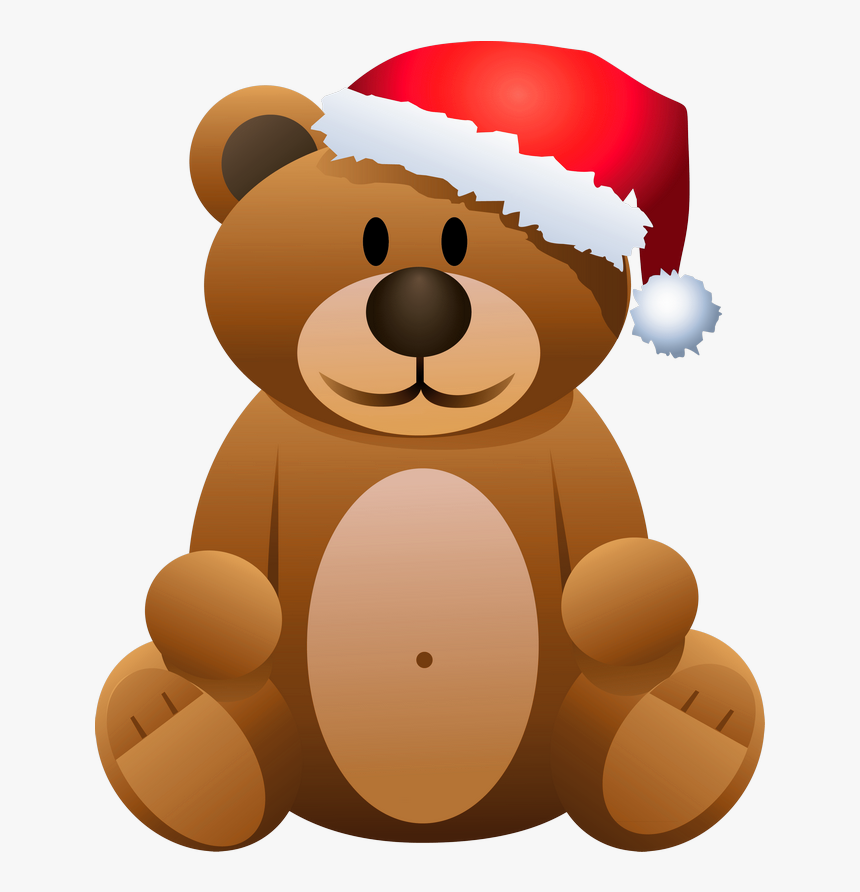 Toy Clipart Xmas - Christmas Teddy Bear Clipart, HD Png Download, Free Download
