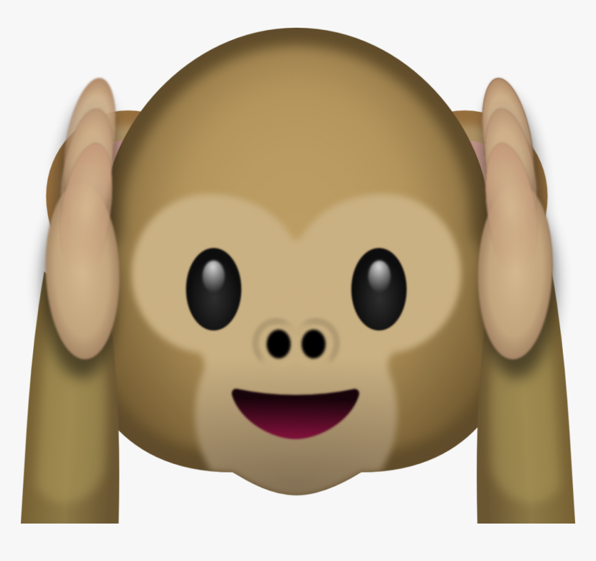 Hearnoevil - Monkey Emoji Png, Transparent Png, Free Download