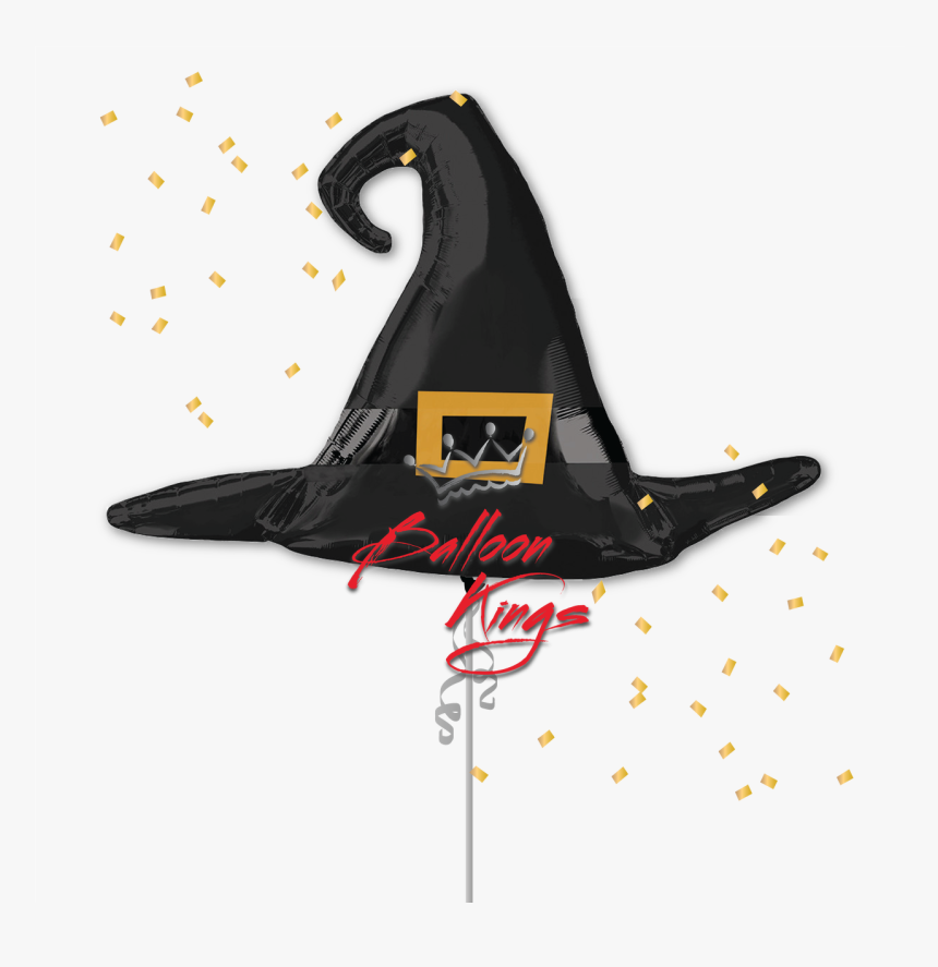 Satin Black Witch Hat - Halloween Balloon Bouquets, HD Png Download, Free Download