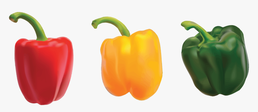 Bell Pepper,natural Foods,peperoncini - Clip Art Bell Pepper, HD Png Download, Free Download