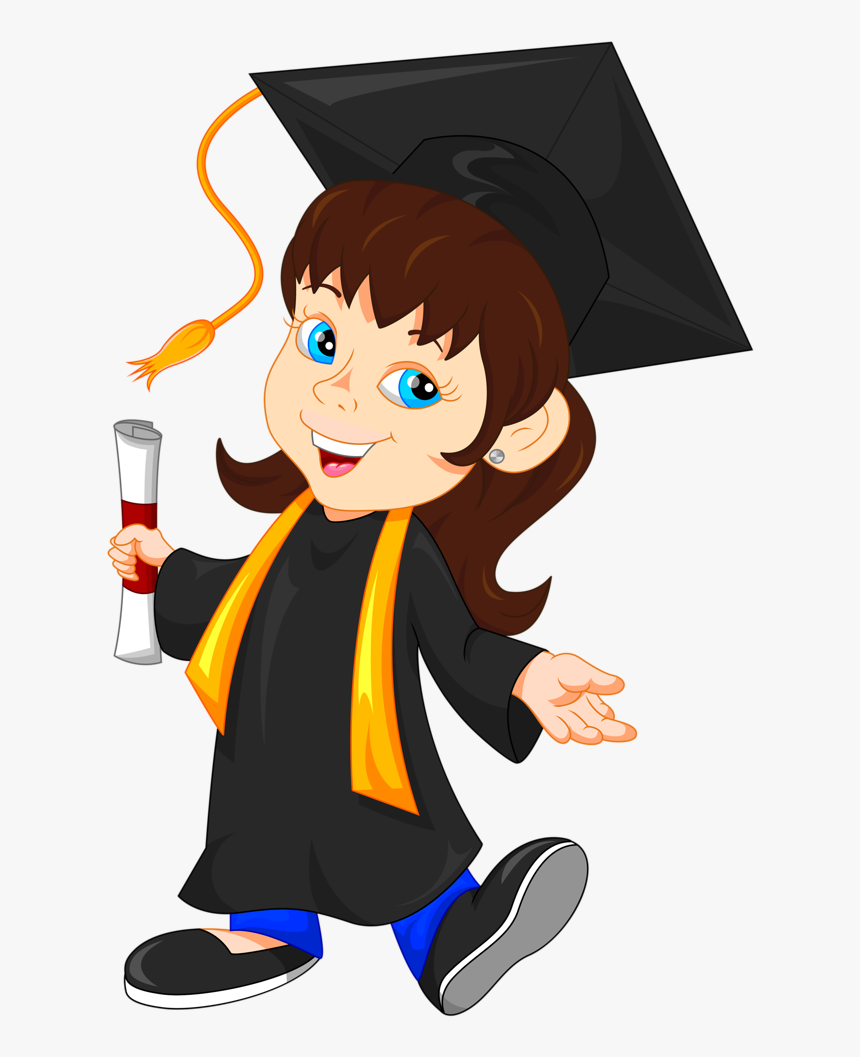 Girl Graduate Cartoon, HD Png Download, Free Download