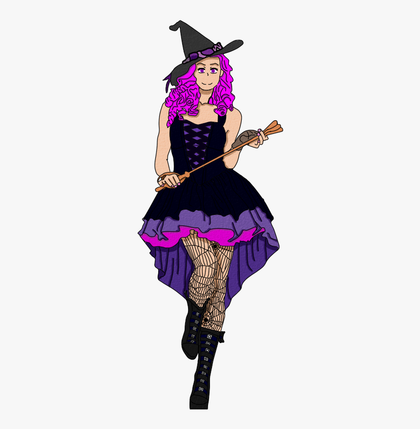 Bruja/witch Angelica Pintada/painted - Sorcière Deguisement Halloween Femme, HD Png Download, Free Download