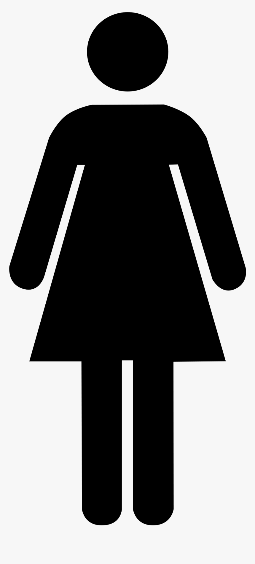 Female Toilet Sign Icon Symbol Vector Women Ladies - Toilets This Way Sign, HD Png Download, Free Download