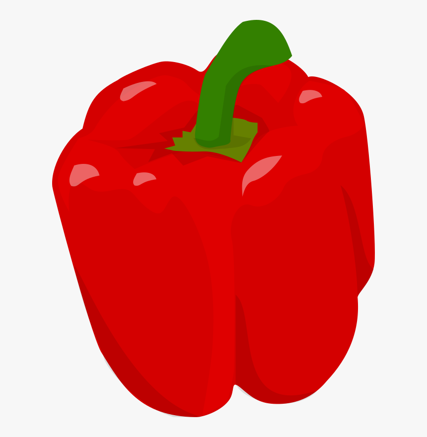Pimiento,bell Pepper,natural Foods - Red Bell Pepper Clipart, HD Png Download, Free Download