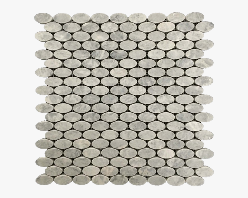 Pacific Gray Oval Mosaic Polished - Oval Mosaic Tile, HD Png Download, Free Download