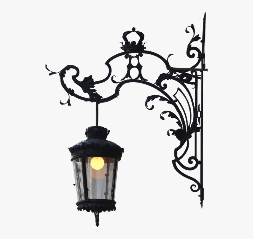 Lamp Street Wall - Hanging Lamp Black And White, HD Png Download, Free Download