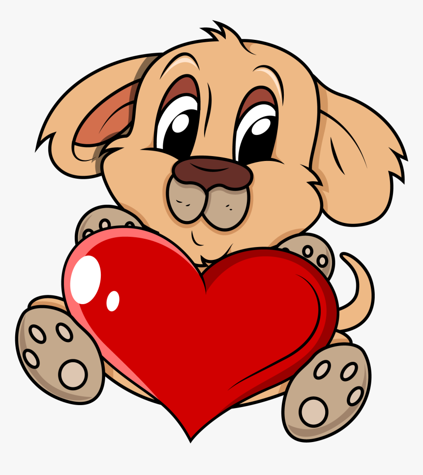 Png Transparent Library Biggie Drawing Heart - Cartoon Puppy With A Heart, Png Download, Free Download