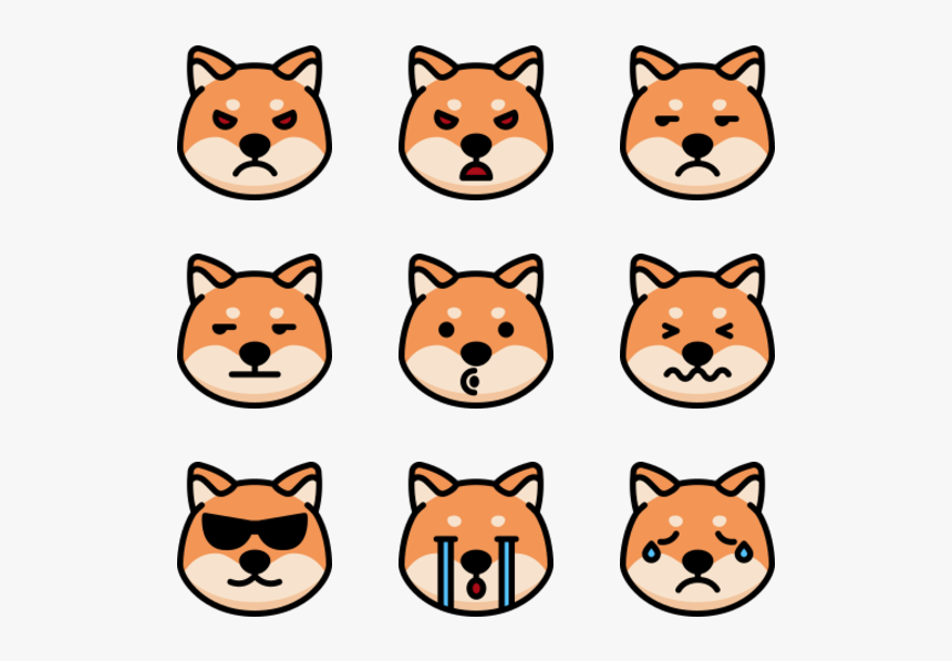 Shiba Inu Dog Emoticons - Cat Emoticons, HD Png Download, Free Download