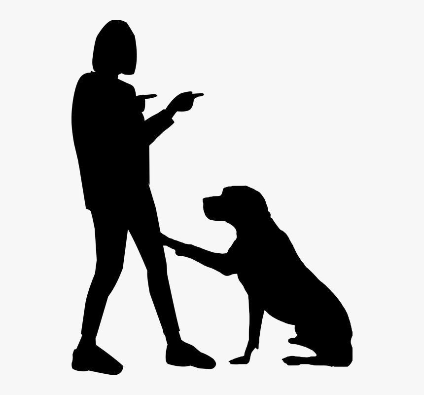 Silhouette, Dog, Woman, Love, Friendship, Elegant - Silhouette Dog Hug Png, Transparent Png, Free Download