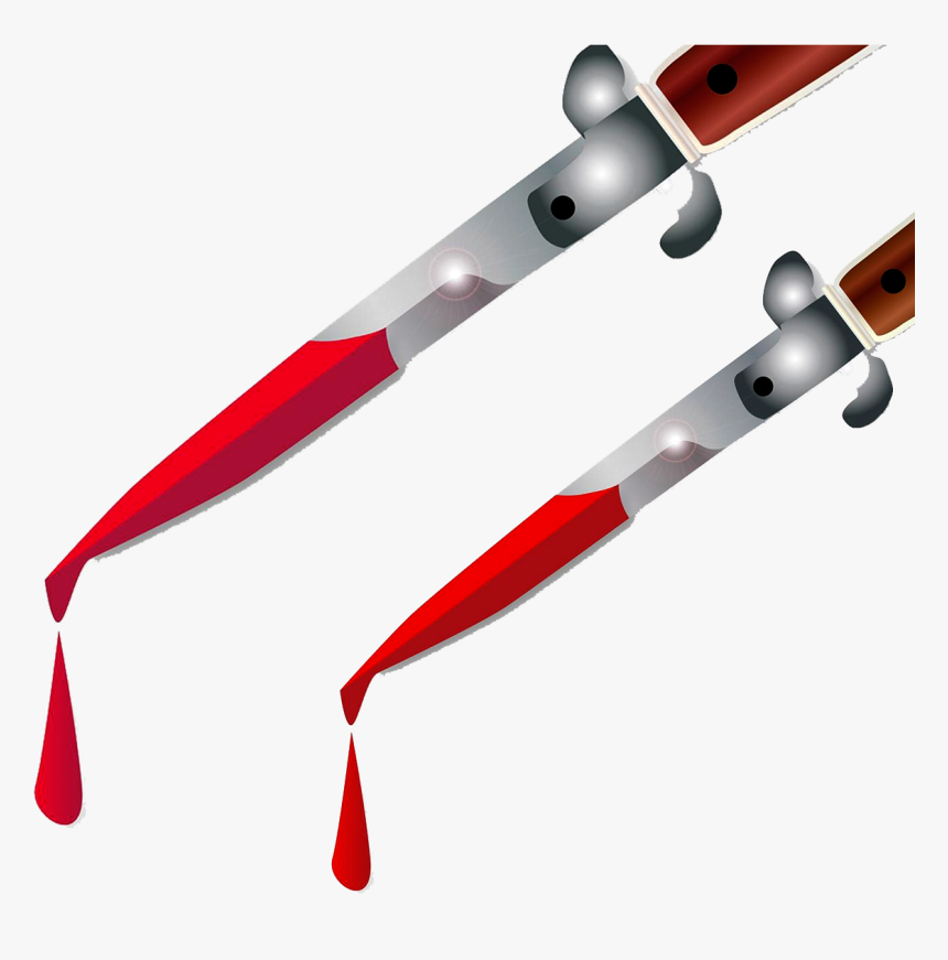 Transparent Bloody Knife Png - Red Knife With Blood Transparent, Png Download, Free Download