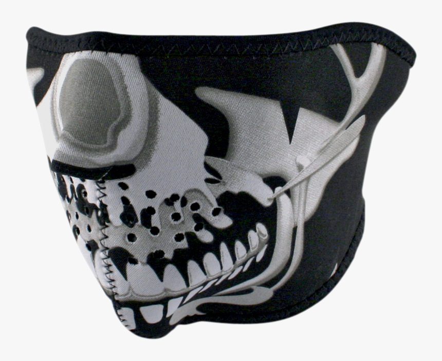 Balboa Wnfm023h Neoprene Half Face Mask Chrome Skull - Half Face Mask Png, Transparent Png, Free Download