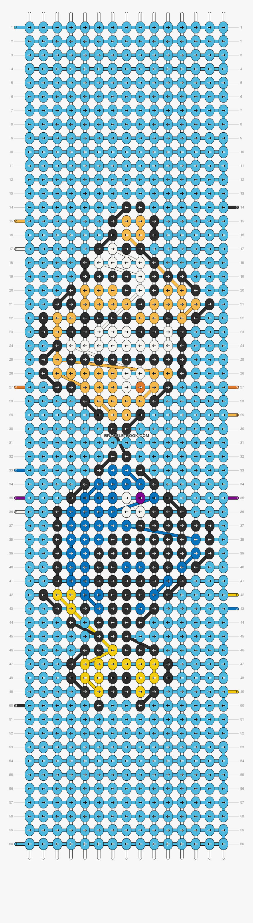 Finding Nemo Friendship Bracelet Pattern Number - Stitch Friendship Bracelet Pattern, HD Png Download, Free Download