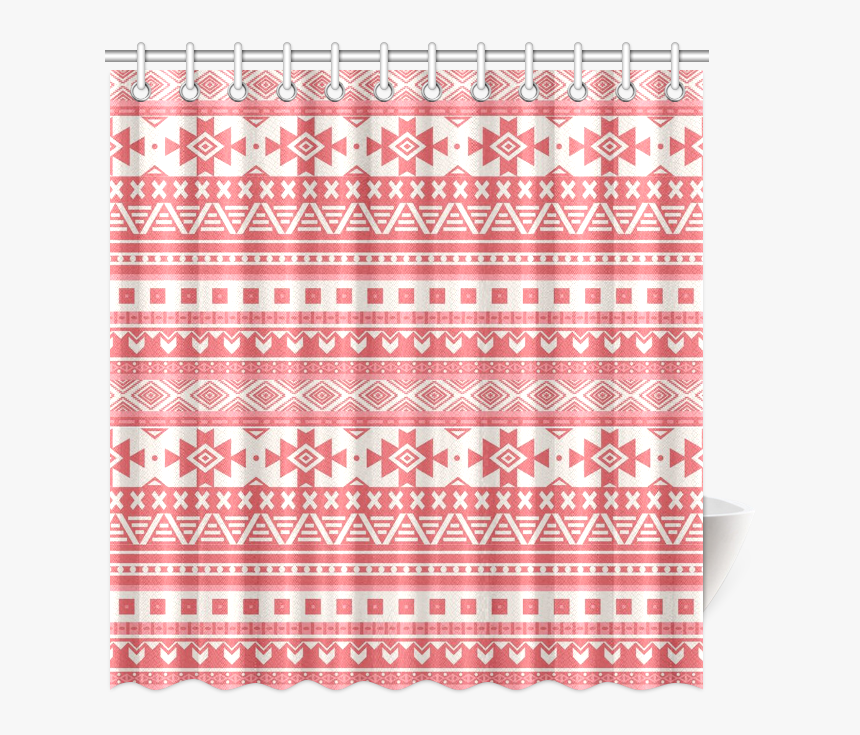 Fancy Tribal Border Pattern 08 Red Shower Curtain 69"x72" - Curtain, HD Png Download, Free Download