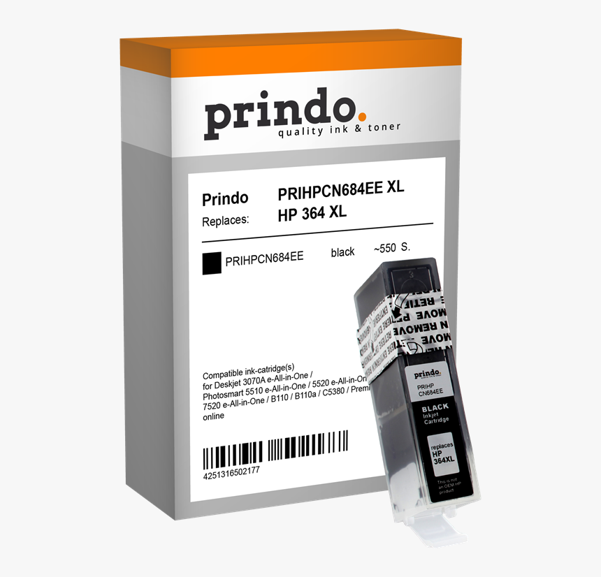 Cartucho De Tinta Prindo Prihpcn684ee - Ink Cartridge, HD Png Download, Free Download