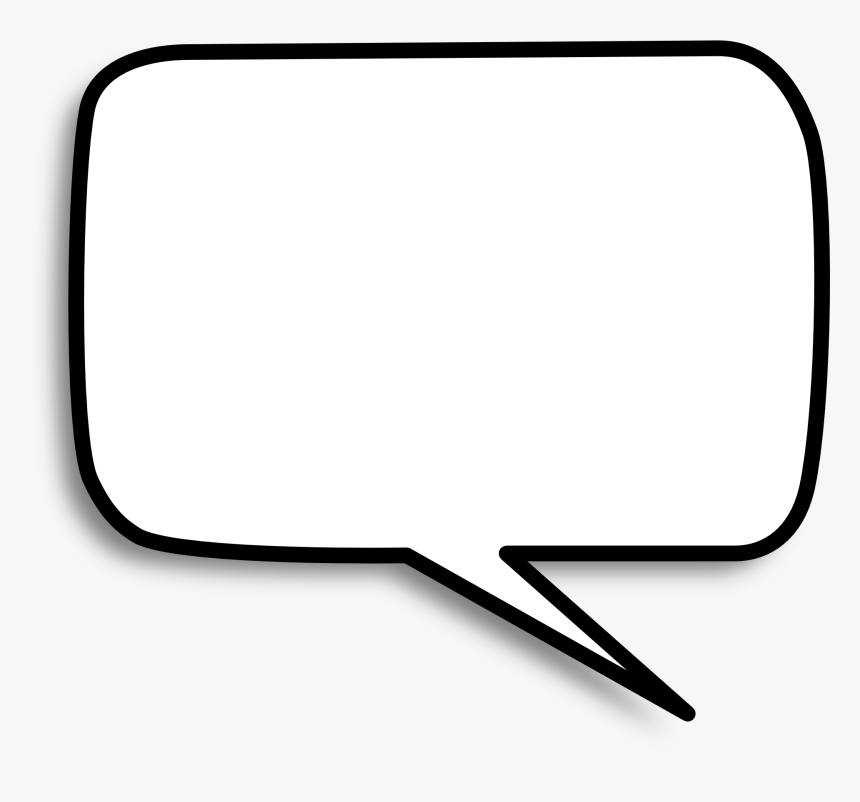 Talk Bubble Png - Square Speech Bubble White, Transparent Png, Free Download