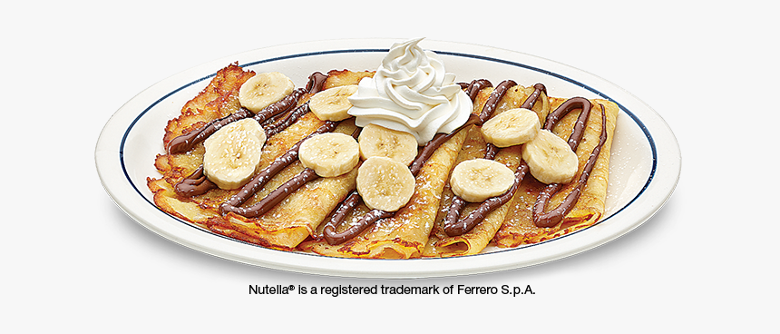 Ihop Elizabeth Nj Crepes - Banana Hazelnut Crepes Ihop, HD Png Download, Free Download