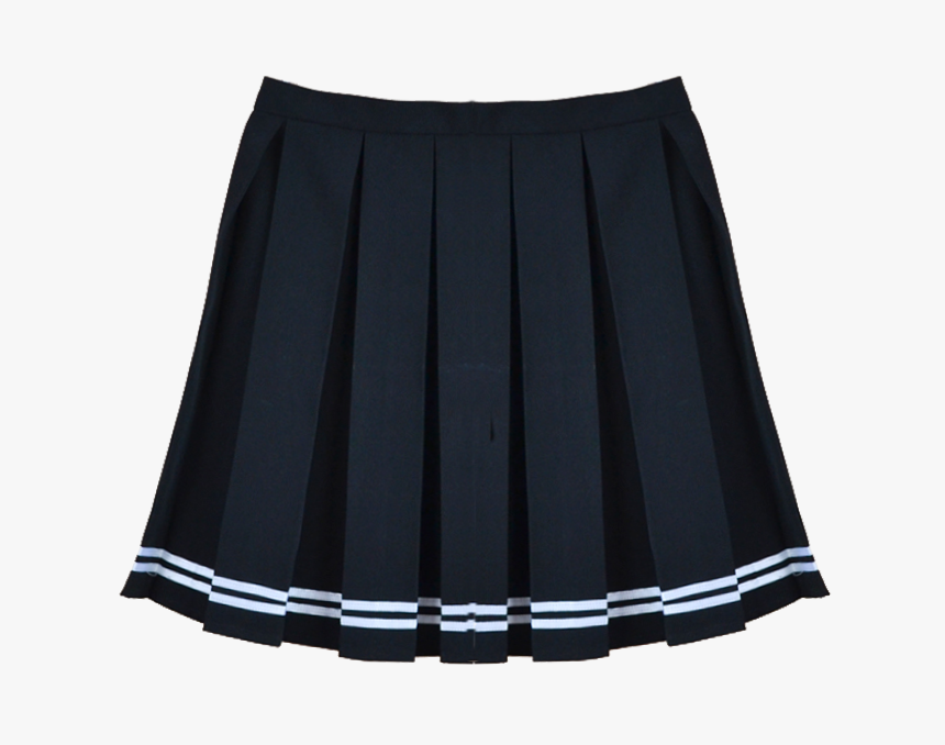 Black Striped Tennis Skirt - Skirt Png, Transparent Png, Free Download