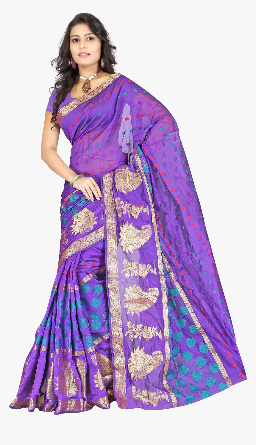 Sari - High Resolution Saree Model Png, Transparent Png, Free Download