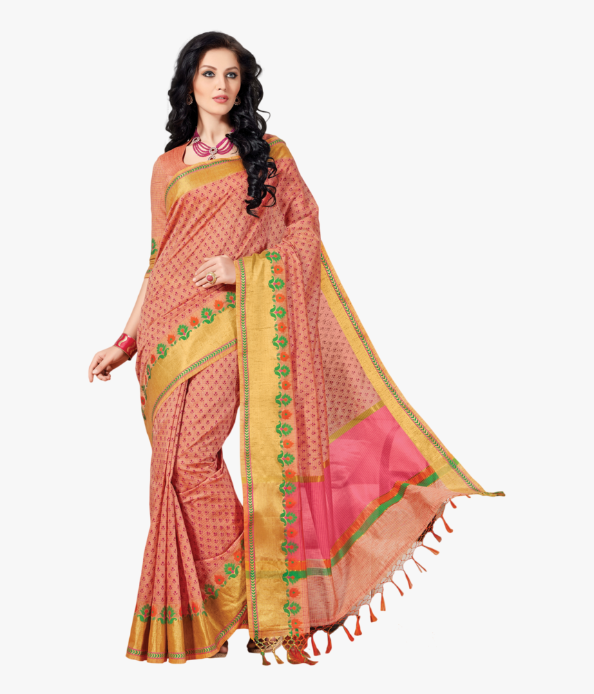 Womens Baswada Silk Saree - Silk, HD Png Download, Free Download