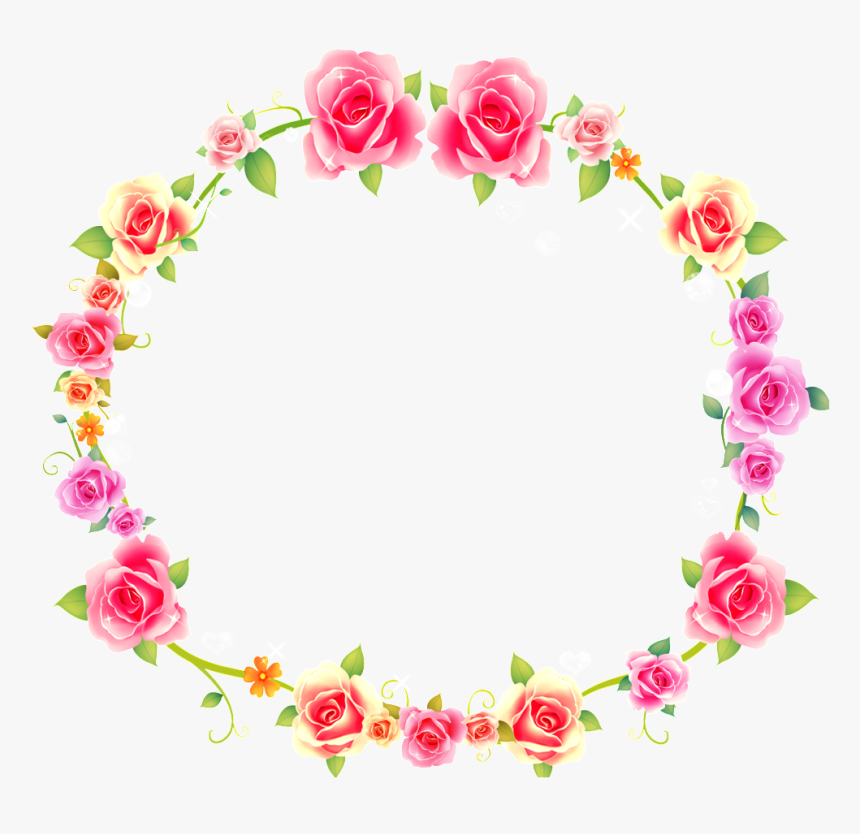 This Graphics Is Rosette Round Flower Transparent Background - Floral Round Border Transparent, HD Png Download, Free Download