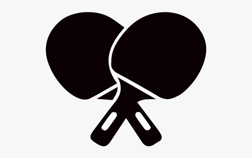 Table Tennis - Table Tennis Racket Clipart Black And White, HD Png