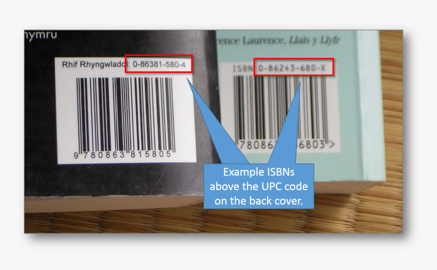 Example Isbns Above The Upc Code On The Back Cover - Isbn On A Book, HD Png Download, Free Download