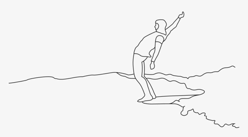 Png-surfing - Line Art, Transparent Png, Free Download