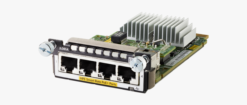 Jl081a Hpe Aruba 3810m 2930m 4 Smart Rte Poe Module - Aruba 3810m, HD Png Download, Free Download