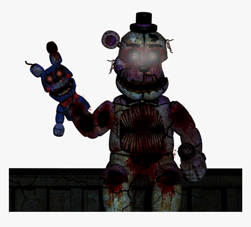 Fnaf Withered Funtime Freddy - Fnaf Shadow Funtime Freddy, HD Png Download, Free Download
