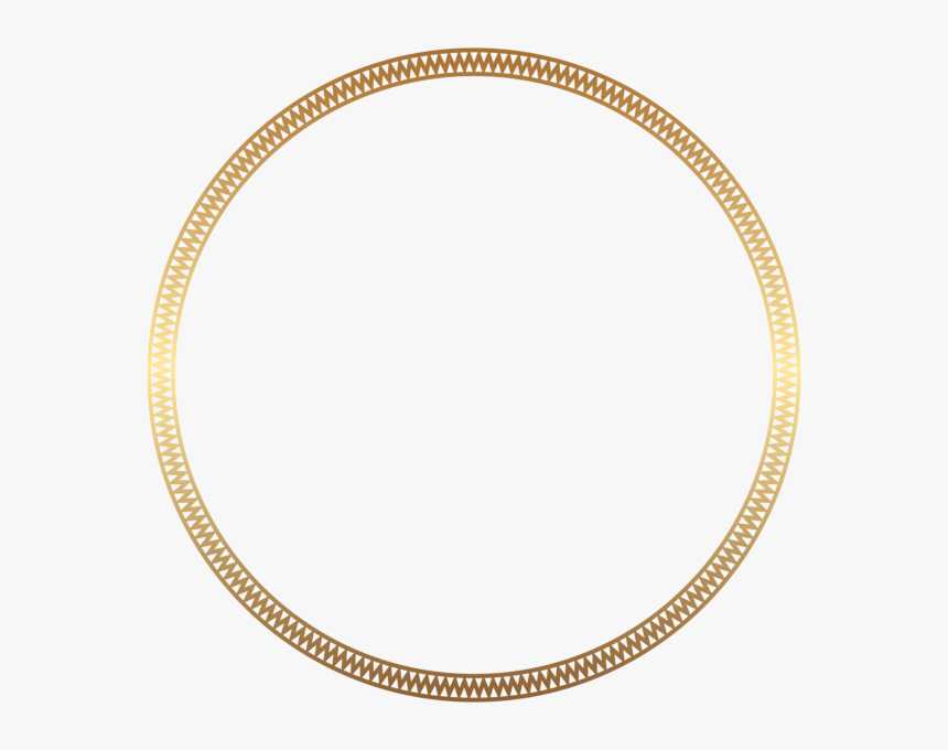 Round Frame Border Gold Clip Art - Border Gold Round Design, HD Png Download, Free Download