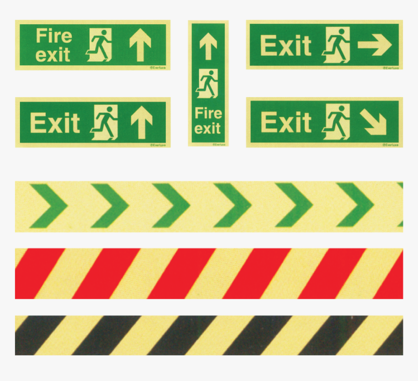 Auto Glow Fire Exit Signages, HD Png Download, Free Download