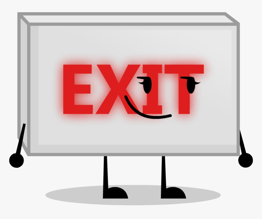 Exit Sign By Realworldanimations - Object Shows Exit Sign, HD Png Download, Free Download