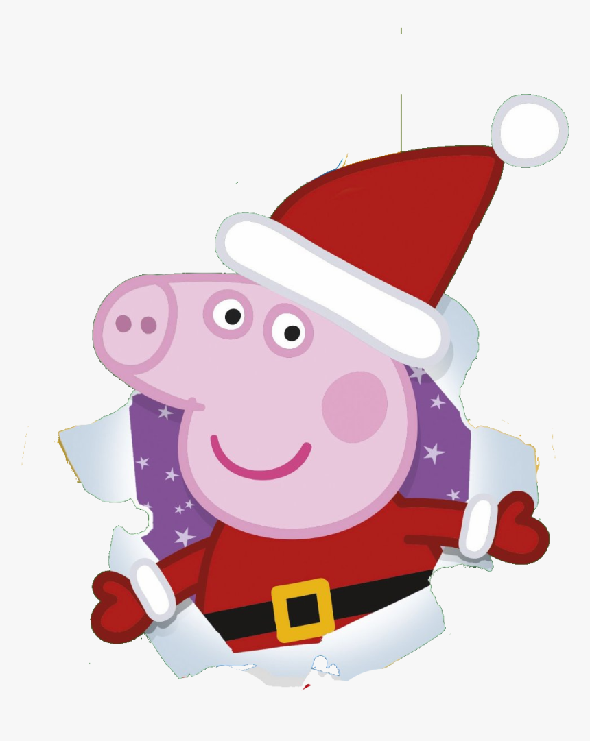 Peppa Pig Christmas Clipart Black And White - Peppa Pig Christmas Clipart, HD Png Download, Free Download