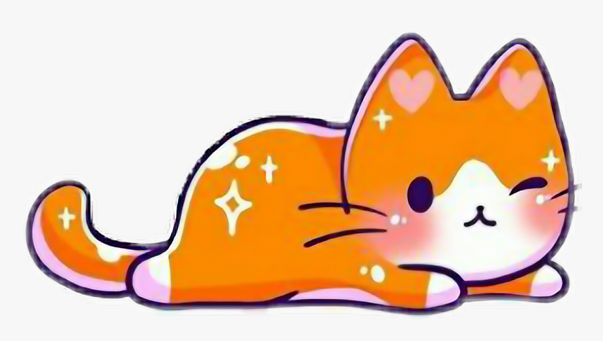 Kitten Clipart Catl - Cute Kitten Kawaii Cat, HD Png Download - kindpng
