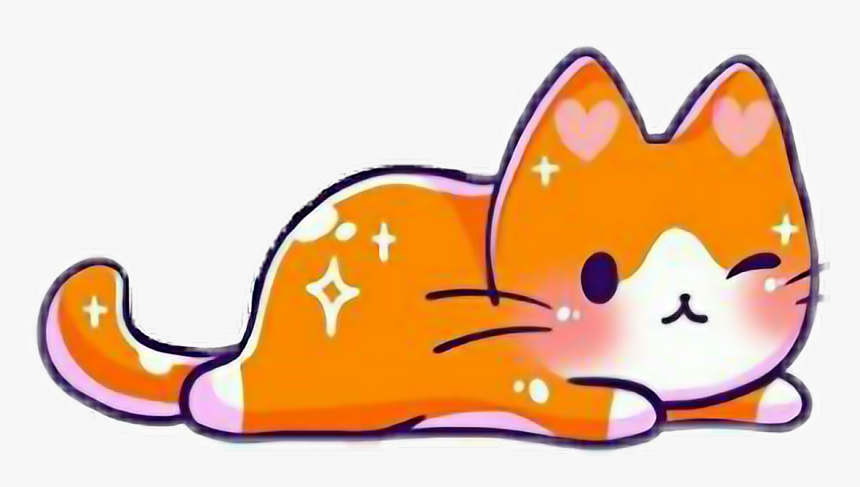 Kitten Clipart Catl - Cute Kitten Kawaii Cat, HD Png Download, Free Download