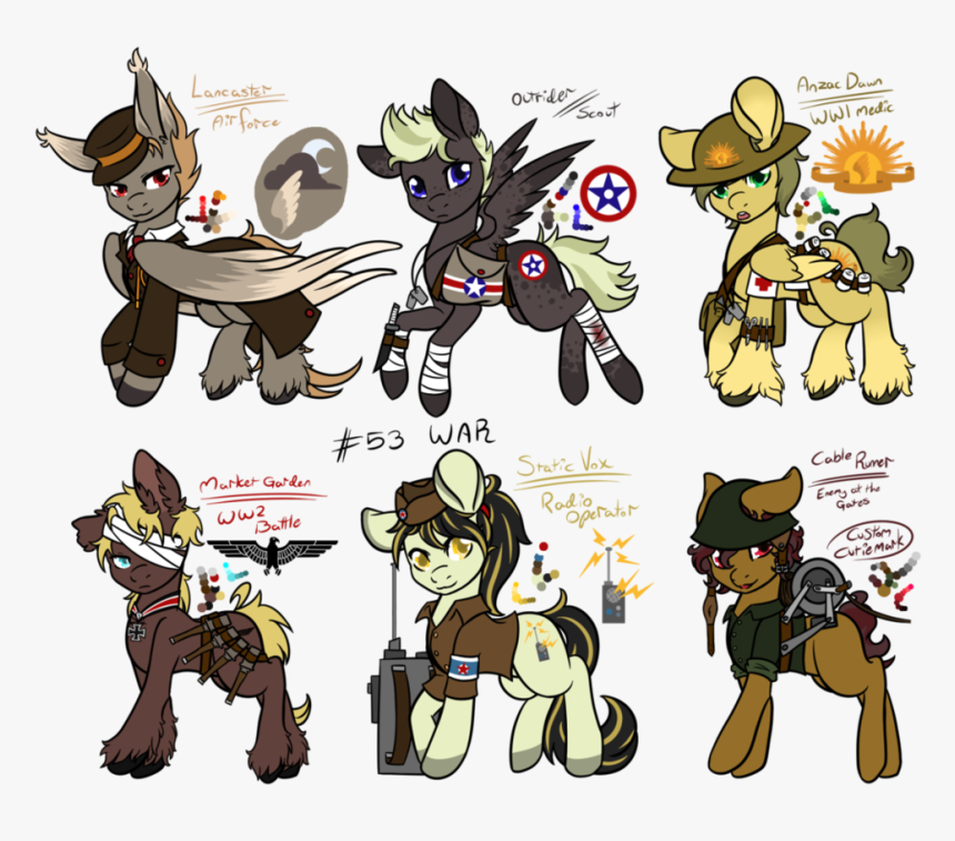 Military Pony Adopts [closed] By Razorfin-adopts - Cartoon, HD Png Download, Free Download