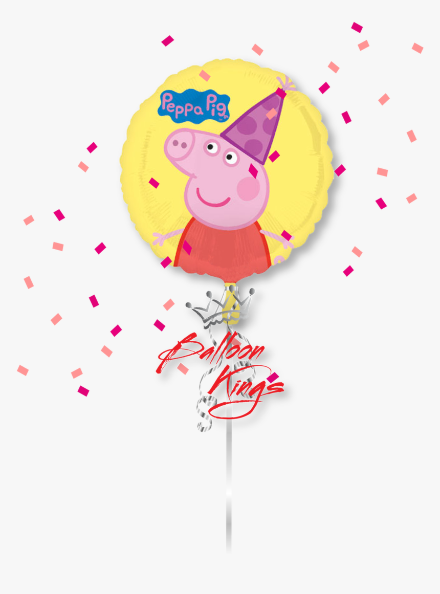 Peppa Pig Round - Birthday Balloons Barbie Png, Transparent Png, Free Download