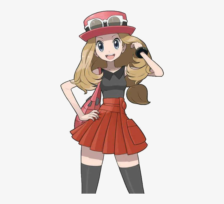 Pokemon Serena Long Hair, HD Png Download - kindpng.