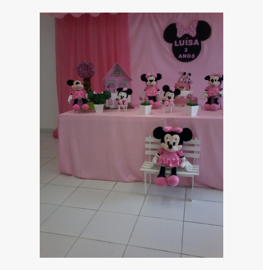 Centro De Mesa Minnie Rosa Com Tulipa, HD Png Download, Free Download