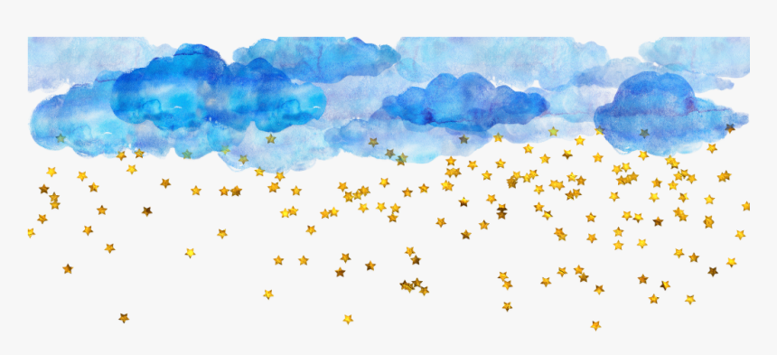 #overlay #blue #clouds #stars #gold #ftestickers - Creative Arts, HD Png Download, Free Download