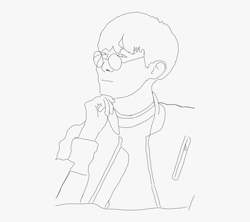 Bts - Bts Lineart Jhope, HD Png Download, Free Download