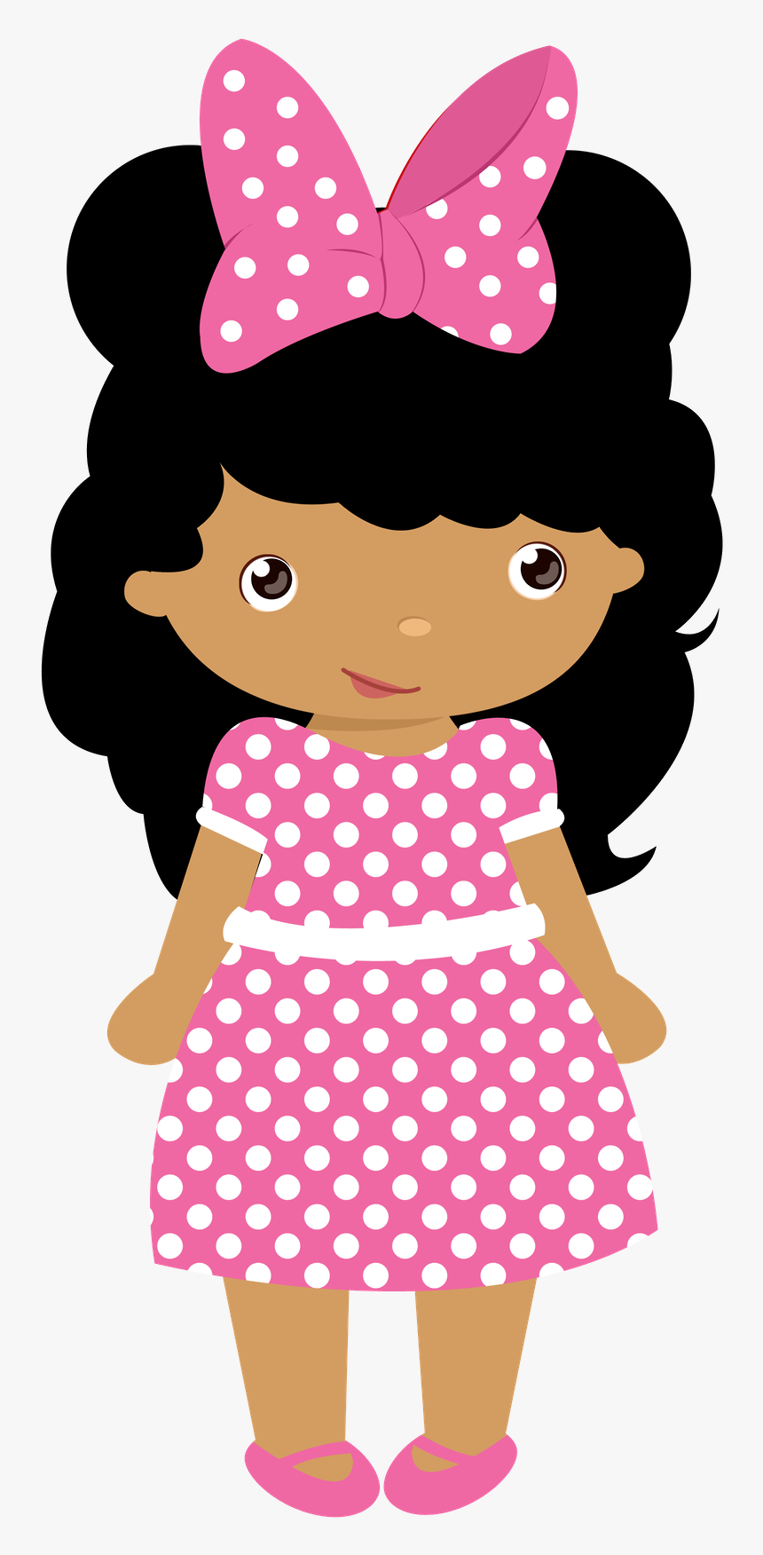 Pajamas Clipart Polka Dot - Menina Minnie Rosa Png, Transparent Png, Free Download