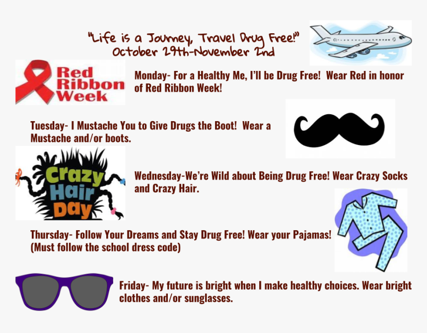 Wacky Hair Day Signs - Red Ribbon Week Signs, HD Png Download, Free Download