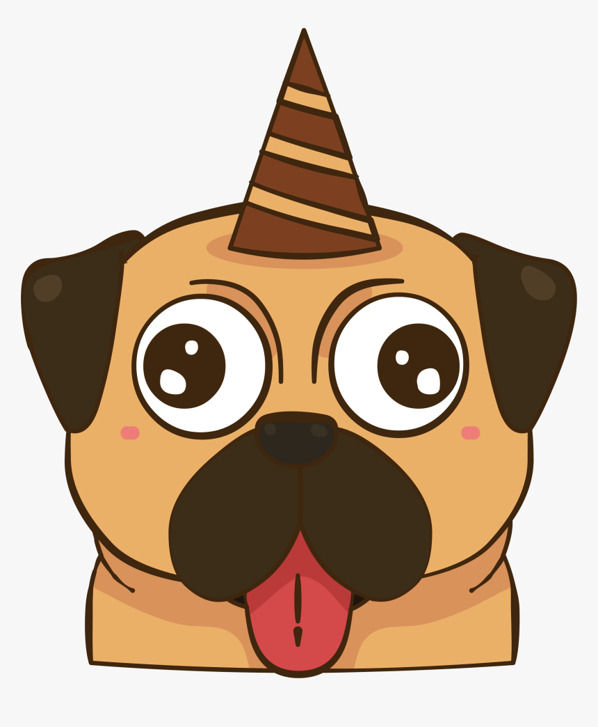 Dog Tongue Png - Clipârt Pug, Transparent Png, Free Download