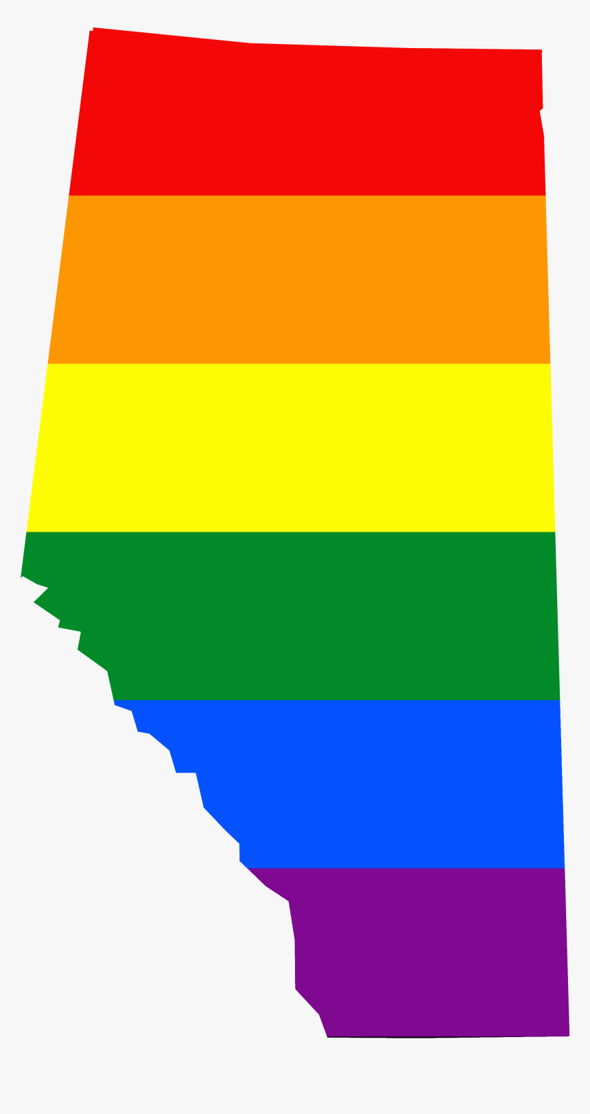 Lgbt Flag Map Of Alberta - Map Outline Of Alberta Canada, HD Png Download, Free Download