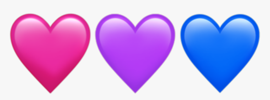 Bi Flag Hearts 💗💜💙 - Aesthetic Bisexual Flag, HD Png Download, Free Download