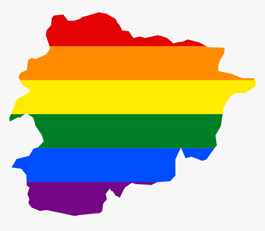 725px-lgbt Flag Map Of Andorra - Clipart Flag Map Of Andorra Svg Wikimedia Commons, HD Png Download, Free Download