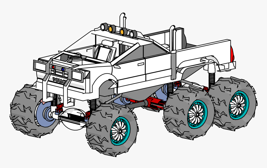 Linkin Park Monster Police Truck Clipart Png - Off-road Vehicle, Transparent Png, Free Download